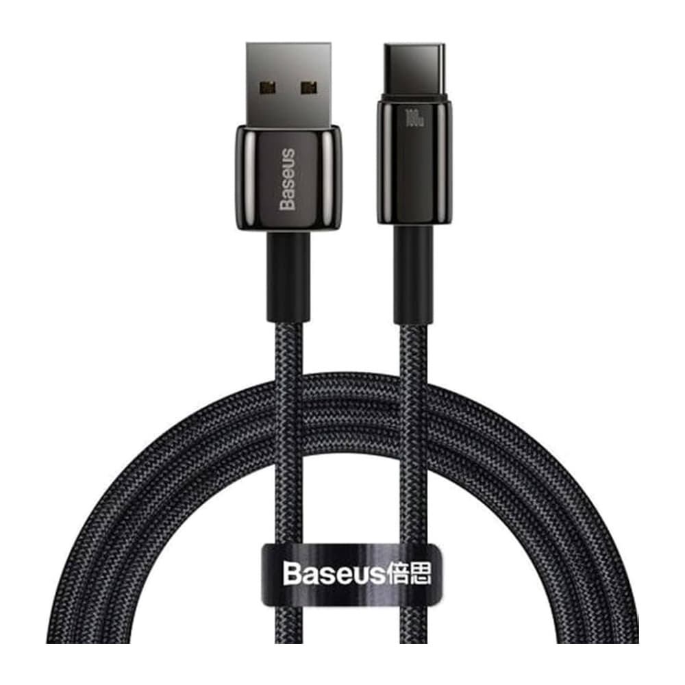 Baseus - كابل شحن Tungsten Gold C-C 100W 2م