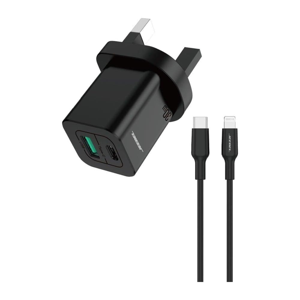 Jeebel - شاحن حائط 30W مع كابل Lightning MFi JE-B303