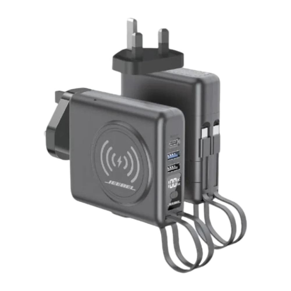 Jeebel - بطارية متنقلة لاسلكية مغناطيسية 10000mAh مع شاحن حائط JE-B339