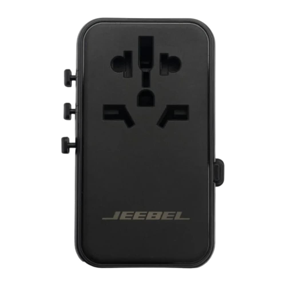 Jeebel - محول سفر عالمي GaN 65W مع كابل مدمج JE-B369