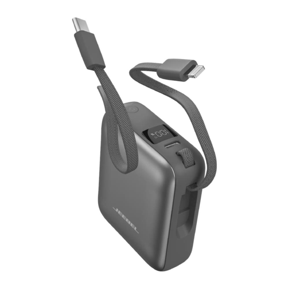 Jeebel - بطارية متنقلة 10000mAh مع كابل مدمج JE-B427
